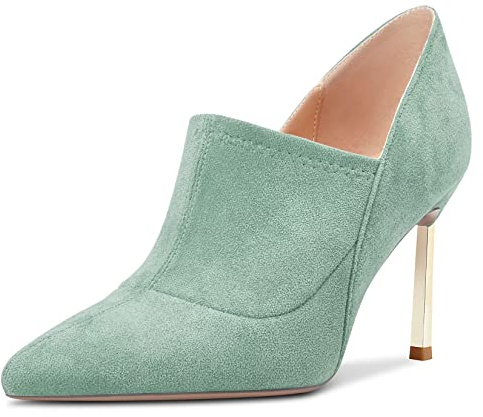 Castamere Donna Spillo Alto High Tacco Heel a Punta Slip-on Pumps da Matrimonio Ufficio 8.5 CM Heels Verde Chiaro 40 EU