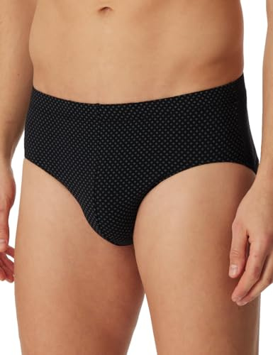 Schiesser Mini Slip con Puños Flexibles-95/5 Essentials Ropa Interior, Negro_180502, L para Hombre