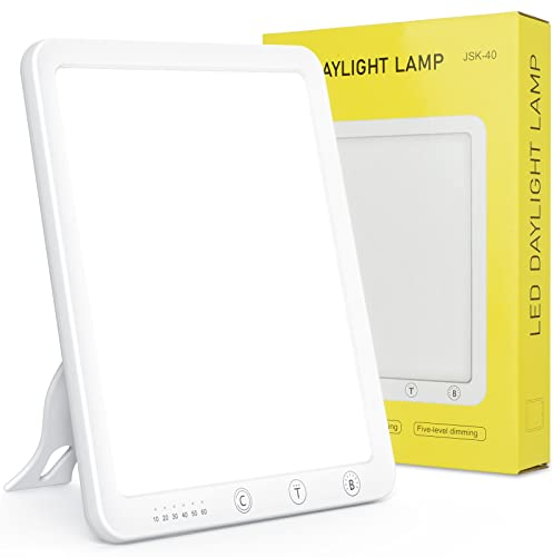 Lampada diurna 10000 lux, luce solare a LED con dimmer continuo, senza raggi UV, lampada a spettro completo