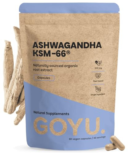 Cupplement - Ashwagandha KSM 66 Capsules 60 Pièces - 500 MG par Capsules Bio - Sans poudre, ni gommes - Supplément - Superfood - Ashwaganda