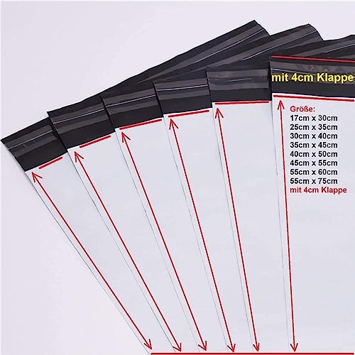 logei® 100 pezzi di Buste per spedizione Buste Autoadesive Portadocumenti per spedizione in plastica, dimensioni: 15.5cm x 23cm/ 6 * 9 inchs