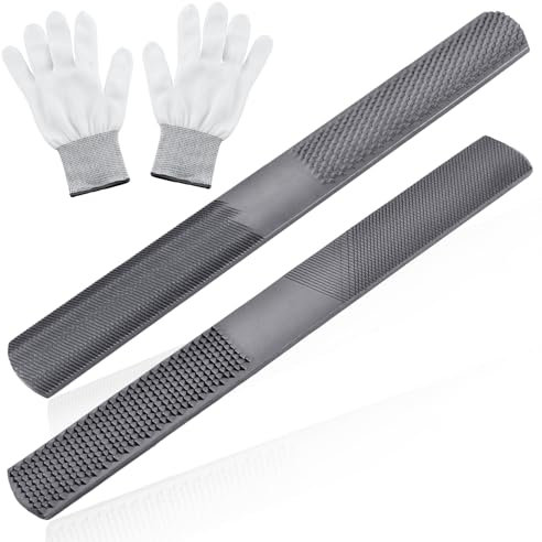 SPEEDWOX Juego de limas de madera de 4 vías, lima de mano y escofina redonda, limas planas y de aguja, juego de limas de metal para afilar madera y herramientas de metal, escofinas para carpintería