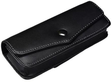 JIIENO La Comoda Scatola portaoggetti per Occhiali con Attacco alla Cintura nella Custodia per Occhiali retrò in PU può Essere Indossata sulla Custodia in Pelle per Occhiali da Cintura