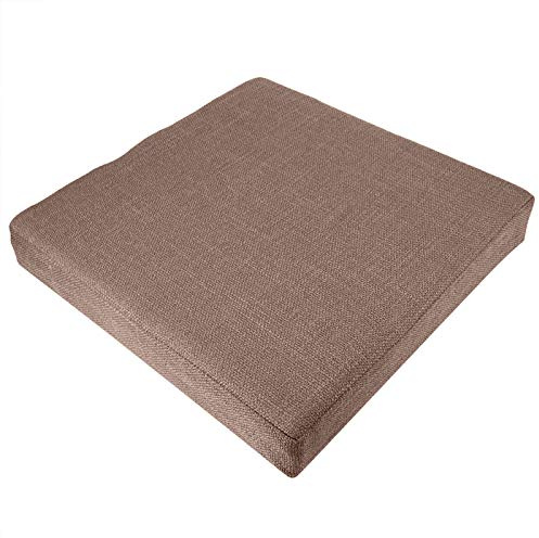 Leapiture Tappetino meditazione cuscino da yoga cuscino per pavimento piatto quadrato (Square linen coffee color)