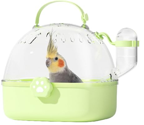 Carrera de Viajes de Transporte de Aves: Portador de Mascotas Compacto portátil con Soporte de Botella de Agua, Estuche de pájaros ños para periquitos, periquitos y Mascotas ñas, Aventura al