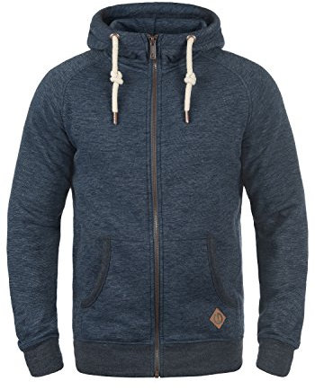 Solid SDVitu Herren Sweatjacke Kapuzenjacke Zip-Hoodie mit Kapuze Kordelzug Kängurutasche Reißverschluss Baumwollmischung Regular fit, Größe:M, Farbe:Insignia Blue Melange (8991)