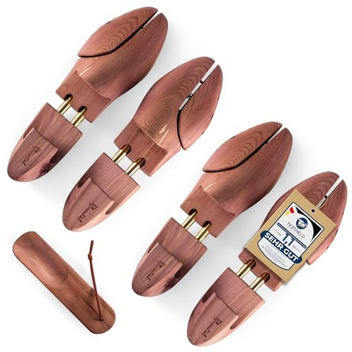 Blumtal GAGNANT DU TEST embauchoirs chaussures femme et homme en bois de cèdre - Forme pour chaussures - embauchoir sneakers - embauchoir bottes avec chausse-pied bois inclu - 44/45, 2 paires