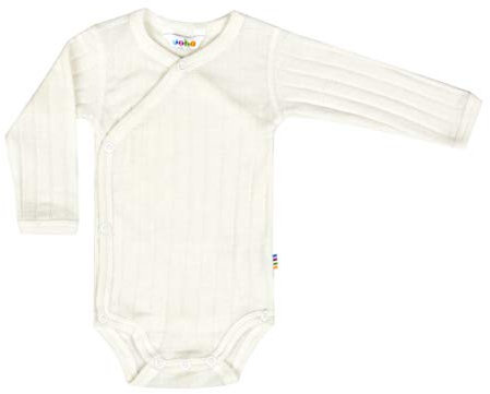 Joha Baby Wickel-Body Langarm aus Merino-Wolle/Seide Natur, Größe:50, Farbe:Natur