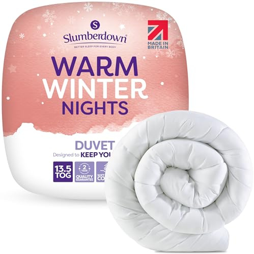 Slumberdown Warm Winter Nights King Size Duvet 13.5 Tog - Thick & Cosy Quilt for Cold Weather | Soft Touch Cover, Non-Allergenic, Machine Washable, UK-Made Bedding (225 x 220cm)