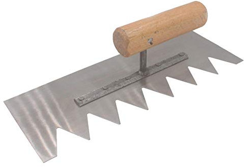 Manico in legno con impugnatura a V V-Soft a spatola dentata 2 x 28 cm x 11 cm