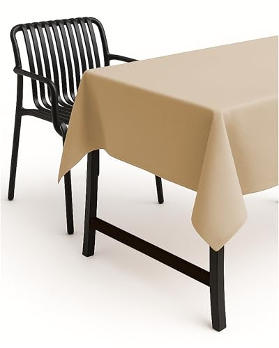TextilDepot24 Trädgårdsduk linne optik lotueffekt tyg fläckskydd strykfri bordsduk (130 x 300 cm, sand)
