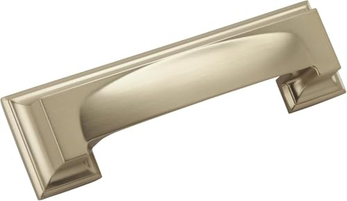 Amerock | Cabinet Cup Pull | Golden Champagne | 3 inch & 3-3/4 inch (76mm & 96 mm) Center to Center | Appoint | 1 Pack | Drawer Pull | Drawer Handle | Cabinet Hardware