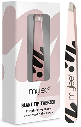 Professionelle Mylee-Pinzette mit abgeschrägter Spitze für präzise Haarentfernung und Augenbrauenformung