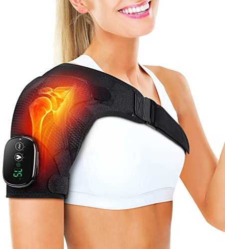 ERHIVORA Shoulder Heating Pad with Massage, FSA Eligible Items List, Heated Shoulder Wrap for Pain Cordless, HSA Approved Products Only