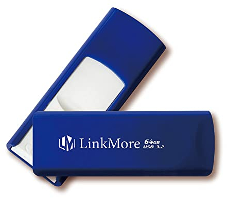 LinkMore EJECT32 64GB USB 3.2 Flash Drive, velocità di lettura fino a 100MB/s, design retrattile Thumb Drive, Pen Drive Memoria Stick Flash Drive Thumb Drive per PC, Laptop