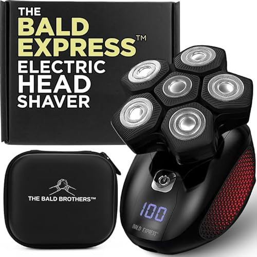 Head Shavers for Men | The Bald Express Skull Shaver - The Bald Brothers - New Bald Mens Head Shaver | Electric Shaving for Bald Men | USB Charge