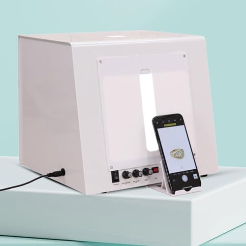 Caja De Luz Para Estudio Fotográfico, Caja De Luz Para Fotografía De Estudio Fotográfico, Plato Giratorio Incorporado Softbox, Vídeo De Fotografía De Productos Para Joyas, Artículos Pequeños,T20