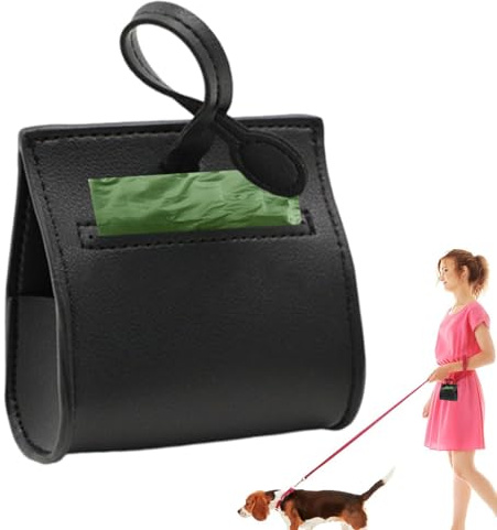 Povanjer Support de sac à déjections canines polyvalent pour l'extérieur, distributeur de sacs à déjections animales | Support de sac à crottes carré