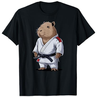 Ceinture noire pour arts martiaux Capybara Judo Animal drôle T-Shirt