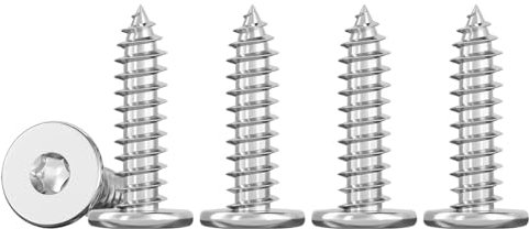 Drenky Tornillos M3 para Madera Torx En Acero Inox A2 V2A Tornillo Roscachapas de Cabeza Plana 50 Piezas M3x20mm Tornillos Para FijacióN En Madera Y Proyectos DIY