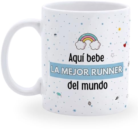 Taza de Cerámica para Runners, Regalo para un runner, Taza original regalo runners, Diseño para regalar a Corredora.