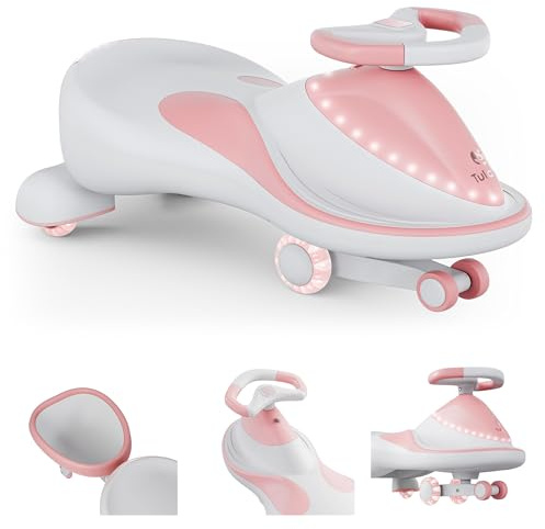 Tulano Focus 55 Laufrad ab 3 Jahr ohne Pedale mit kleinem Anhänger | Rutschfahrzeug Kleinkind | Gummireifen & ergonomischer Sitz | Indoor & Outdoor Spielzeug | Rosa