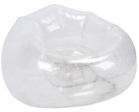 Jectse Silla Inflable Sofás Inflables, Sofá Inflable Transparente Asiento Patio Patio Muebles De Sofá De Aire Portátiles para Camping Interior Al Aire Libre Sala De Playa (Silver)
