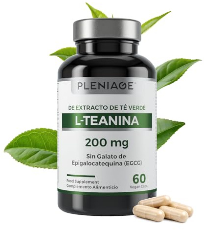PLENIAGE L TEANINA 200mg | Estratto Di Te Verde (Camellia Sinensis) | Chiarezza Mentale | L-Teanina Pure Senza Caffeina Ni EGCG | Capsule Vegane | Made in Italy | Formula Clean Label