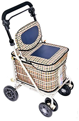 The Backrest Seat Shopper Trolley (Light Tartan)