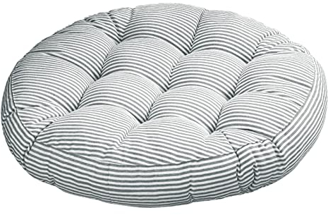 hifrom Sitzkissen 55x55 cm, Große Bodenkissen, Sitzkissen für Gartenstuhl, Dekokissen Stuhlkissen für Yoga Wohnzimmer Balkon Büro im Freien, Sitzkissen Tatami für Stuhl Sofa (Grau)