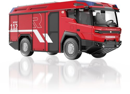 Wiking 043110 Brandkår Rosenbauer-RT R-Wing Design, Modell-brandbil, 1:43, Från 14 år, Många tekniska detaljer, Verklighetstrogna gardiner på bak- och sidorna