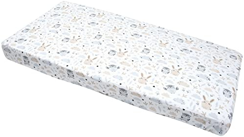 Medi Partners Sabana Bajera Cuna 60x120-100% Algodon Sabanas de Algodón Bebe Ropa de Cama para Bebés Dormir Cuna Fitted Bed Sheet Protector (Calvero)
