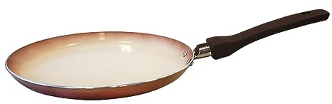 HUDSON Crepe Pan has Ceramic Nonstick, 8.7, Cookware, Pots and Pans, Copper