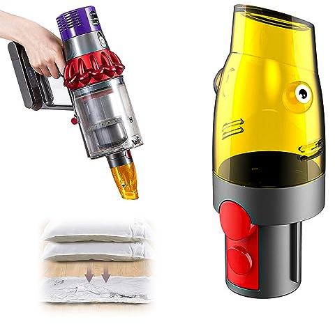 Boquilla para Bolsas de Aspiradora, Adaptador para Bolsas de Aspiradora para Dyson V7, V8, V10, V11, V12, V15, Slim, para Aspirar el Aire de Las Bolsas de Aspiradora (Blanco)