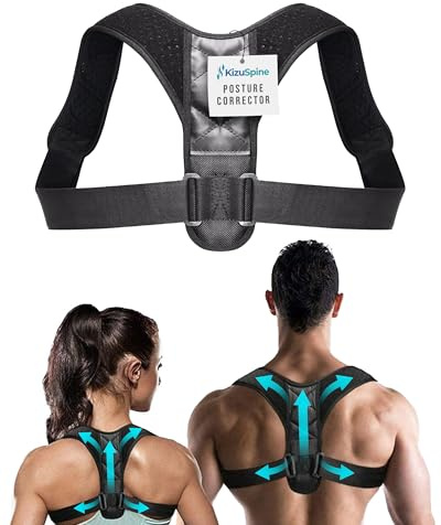 Kizu Spine Posture Corrector for Women, Kizu Spine Posture Corrector for Men - Comfortable Upper Back Brace, Adjustable Shoulder Support, Helps Relieve Neck, Back and Shoulder Pain, Fits Discreetly
