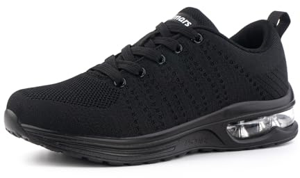 Hitmars Scarpe Running Donna Sportive Scarpe da Ginnastica da Donna Sneaker da Corsa Camminata Fitness Jogging Comode Outdoor Nero 40