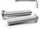 MINHER M8 x 50mm 10Pcs Tête Plate Vis D’assemblage à Six Pans Creux, Acier Inoxydable A2 V2A, Boulons de Meubles, Filetage Complet (Avec Clé Hexagonale)