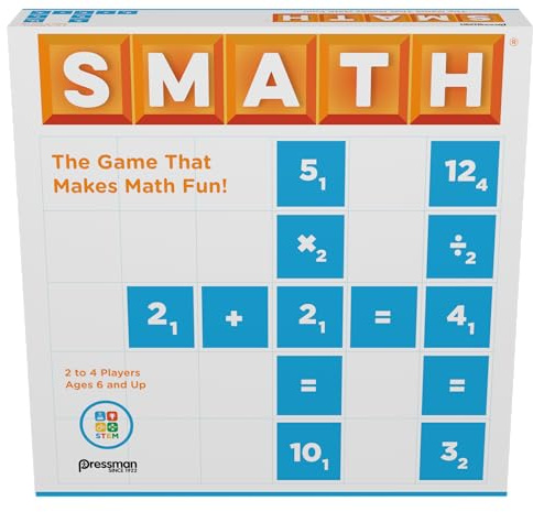 Pressman: Smath | The Game That Makes Maths Fun! | Educational Board Games for Kids | For 2-4 Players Ages 6 Plus