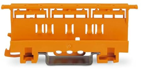221-500 | WAGO Mounting Carrier | for 221 Series (24 – 12 AWG) | DIN-35 Rail/Panel Mount | Orange | [Box of 10 Pieces]