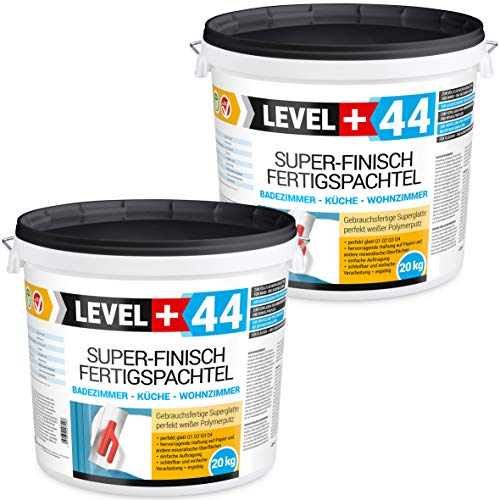 Super Finish Spachtel 40kg Fertigspachtel Q4 Perfekt Glätt Flächen Füll für Küche Bad Wohnzimmer RM44