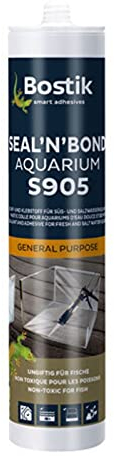 BOSTIK S905 Seal‘n‘Bond Aquarium Transparent – Hochwertiges Silikon für Meer- & Frischwasseraquarien, Klebe- & Dichtstoff für Innen & Außen, 300ml
