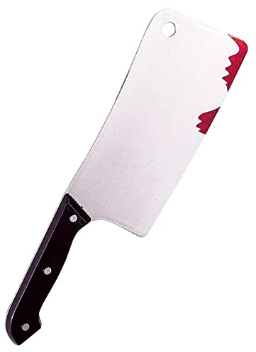 Tradineur Couteau de boucher pour jeunes et adultes, accessoire pour carnaval, Halloween ou autres célébrations, 29 cm de longueur