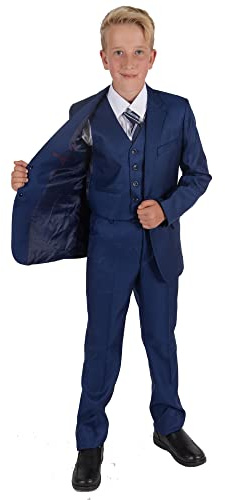 Cinda 5 Piece Suits Wedding Page Boy Party Prom Blue 14-15 Years