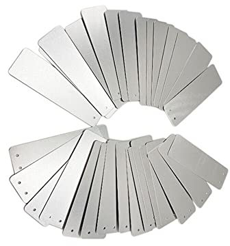 DAZZLEEX Lot de 50 étiquettes en métal pour plantes, arbres en aluminium double face pour plantes, arbres, panneaux d'extérieur et serres