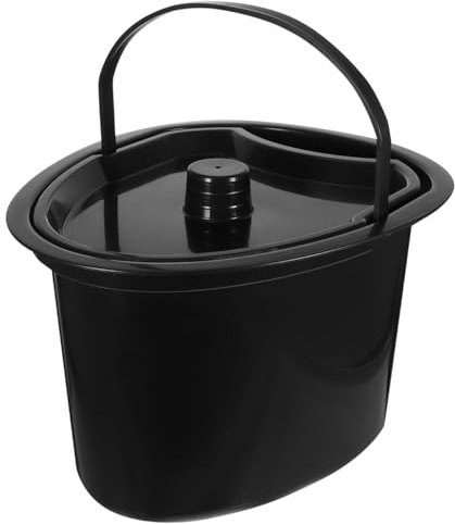 ULTECHNOVO Chamber Pot with Lid 5L Portable Potty Bucket for Elderly Adults and Kids Bathroom Aid with Contoured Design for Home Care and Hospital Use