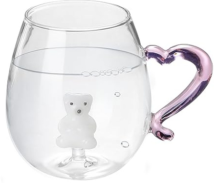 Rosixehird Bicchieri da tè, Tazza con Simpatica Figura Animale Interno, 400 ml, Tazza Natalizia per tè, caffè, Vin brulé, Cappuccino