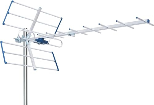 ANFEL YAGI 12db Antenna TV tripla Digitale Terrestre 4K ULTRA HD UHF 21-48 esterno, con filtro 5G LTE, per Ricezione il segnale Digitale Terrestre DVB-T/T2, Frequenze 470-694Mhz (ANFEL 12 dB)