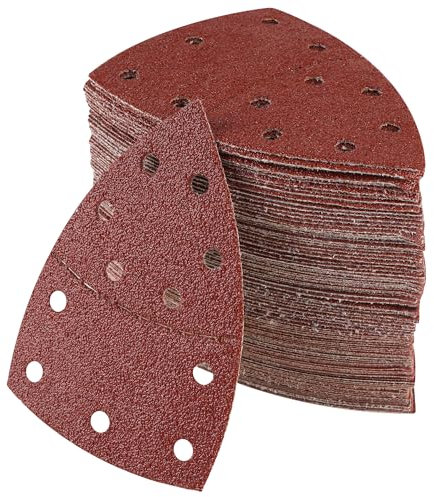 Juego de Lijas para Lijadora de 105 mm x 152 mm, 100 unidades de papel de lija: 10 x P40, 15 x P60, 15 x P80, 15 x P120, 15 x P180, 15 x P240, 15 x P400 para uso profesional