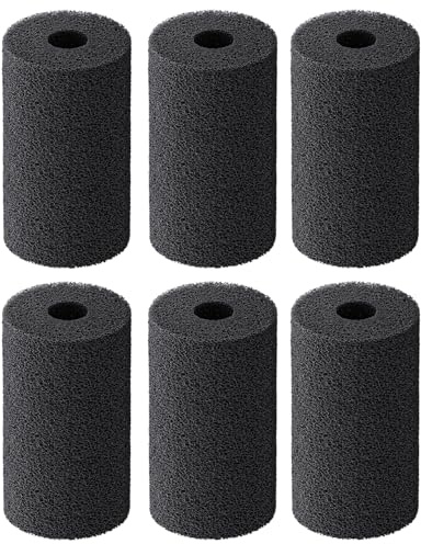 Pawfly 6 Pack Éponge préfiltre Filtre d'aquarium Couverture Mousse Anti-Aspiration Rouleaux pour crevettes Protection Anti-brûlure des Poissons Éponge Filtre Haute densité