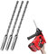 3 Stück SDS Bohrer 6mm x 160mm, Professionell Betonbohrer Steinbohrer Hammerbohrer zum Bohren in Stein, Beton, Naturstein, Ziegelmauer(COLOR:Silber)